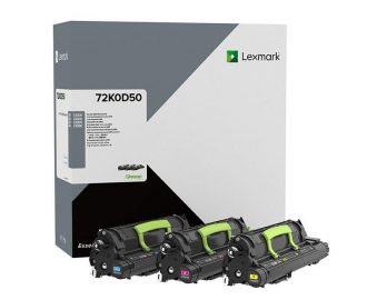 Lexmark Original Entwicklereinheit 3er-Set cyan, magenta, gelb (72K0D50) für CS82x, CX8xx