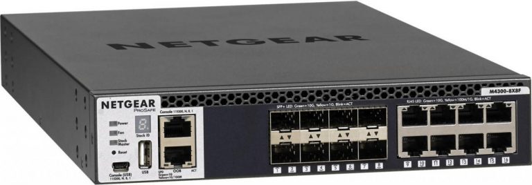Netgear M4300-8X8F (XSM4316S) 16-Port 10-Gigabit Stapelbarer Managed Switch
