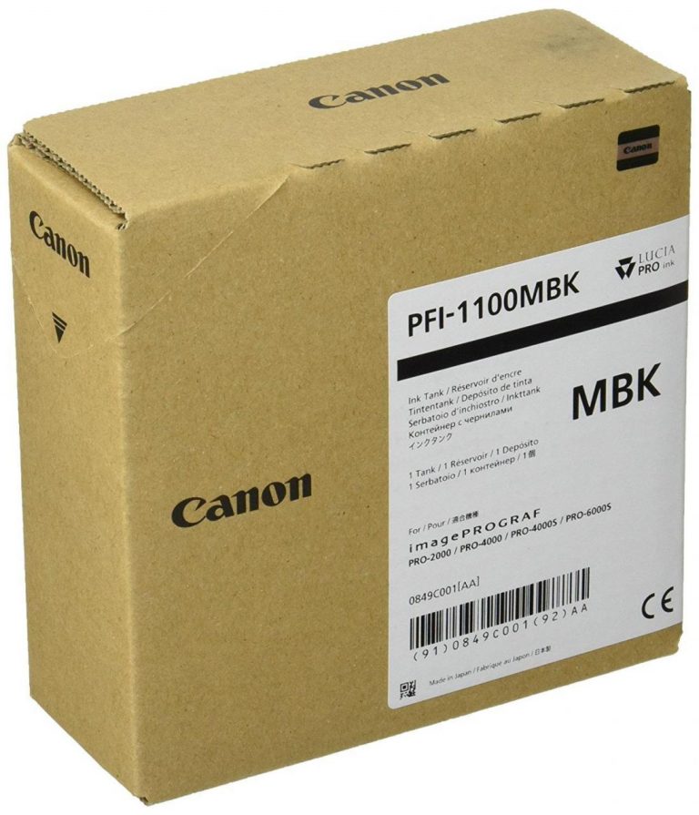 Canon Original Druckerpatrone PFI-1100MBK schwarz matt 160ml (0849C001)