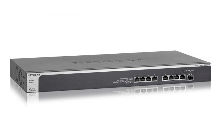Netgear XS708Ev2 8-Port 10-Gigabit Smart Managed Plus Switch mit 1 10Gbit SFP+ Port