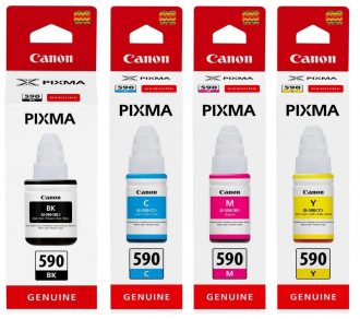 Canon Original Nachfülltinte GI-590 4er-Set schwarz, cyan, magenta, gelb