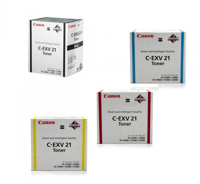 Canon Original Toner C-EXV21 4er-Set schwarz, cyan, magenta, gelb