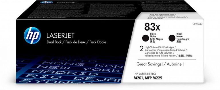 HP Original 83X Toner Doppelpack schwarz hohe Kapazität 2 x 2.200 Seiten (CF283XD)