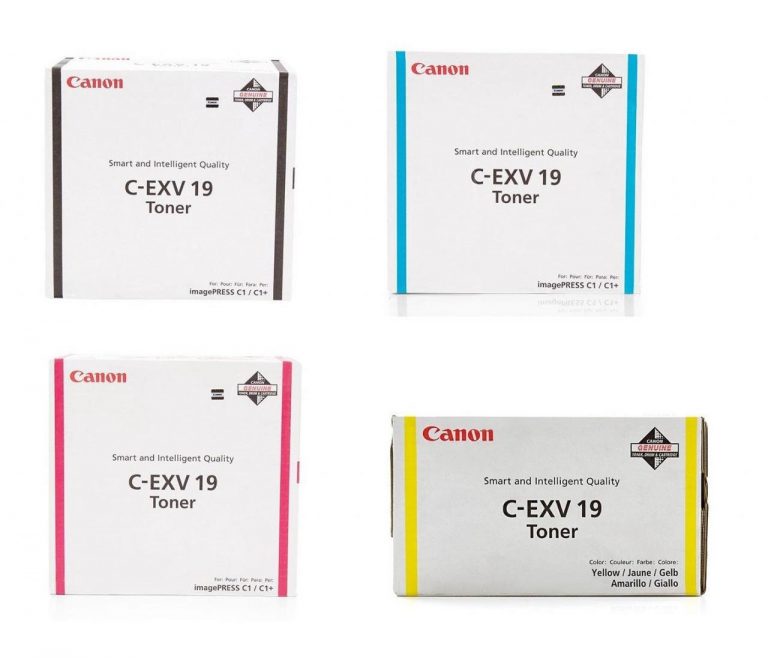 Canon Original Toner C-EXV19 4er-Set schwarz, cyan, magenta, gelb 16.000 Seiten