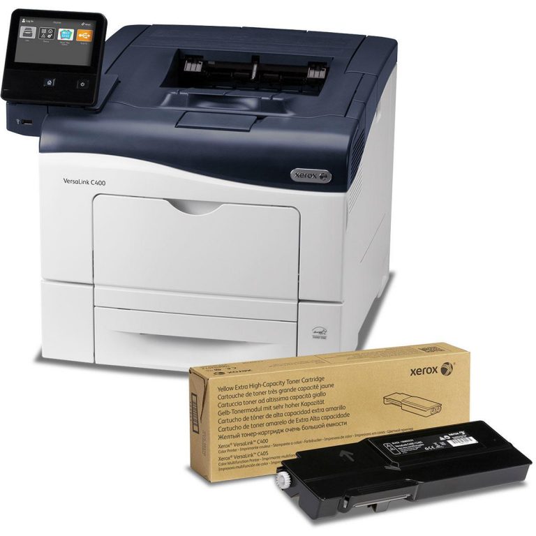 Jetzt mit 75€ Cashback -> Xerox VersaLink C400DN Farblaserdrucker + Original Hochleistungs-Toner schwarz für bis zu 10.500 Seiten (106R03528)