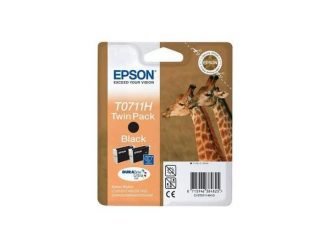 Epson Original T0711 Druckerpatronen Doppelpack schwarz 380 Seiten 22ml (C13T071140H10)