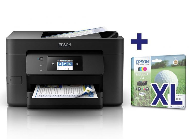 Epson WorkForce Pro WF-3720DWF + Epson 34XL 4er-Pack Schwarz Cyan Magenta Gelb