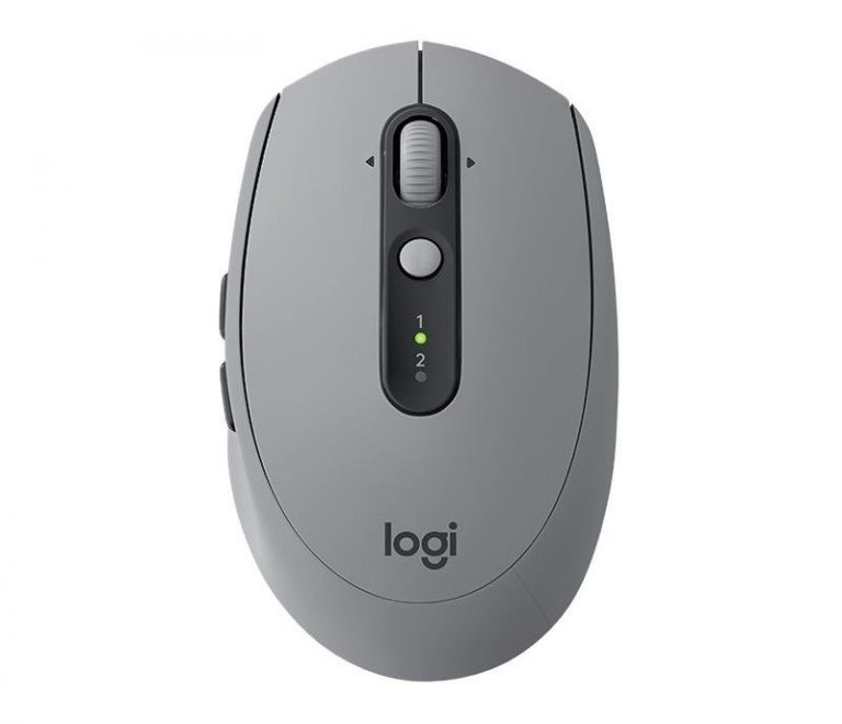 Logitech M590 Multi-Device Silent Wireless Maus, Mid Grey Tonal