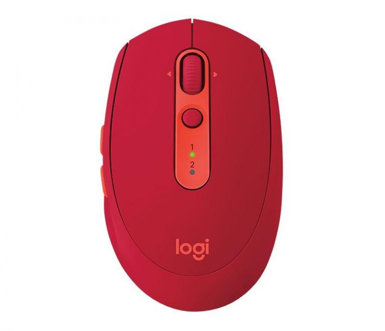 Logitech M590 Multi-Device Silent Wireless Maus, Ruby