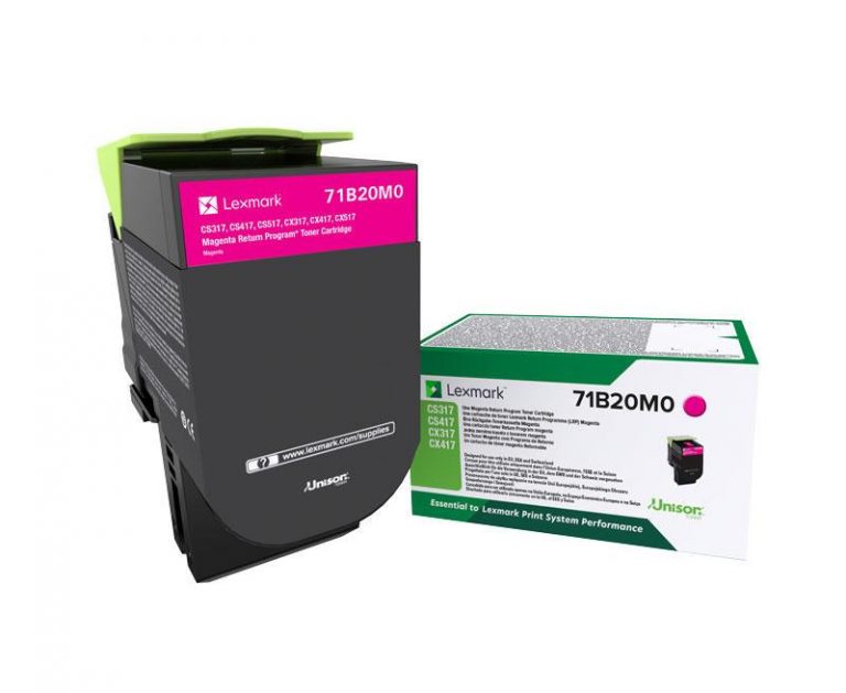 Lexmark Original Toner magenta 2.300 Seiten (71B20M0) für CS317dn, CS417dn, CS517de, CX317dn, CX417de, CX517de
