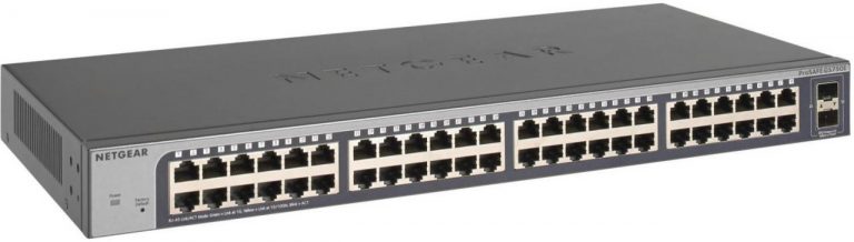 Netgear GS750E 48-Port Gigabit Smart Managed Pro Plus Switch mit 2 SFP Ports