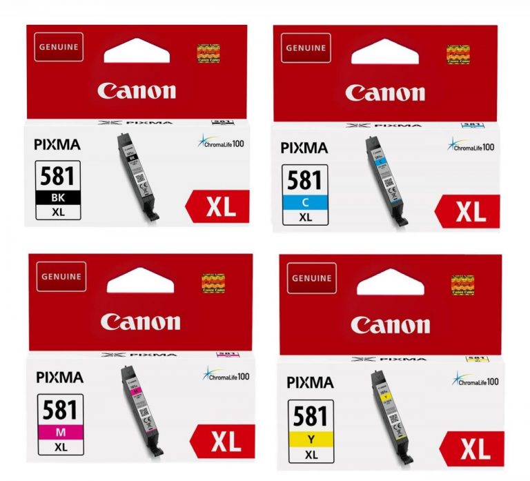 Canon Original Druckerpatronen CLI-581 XL Multipack schwarz, cyan, magenta, gelb 8,3ml (OP2052C001)