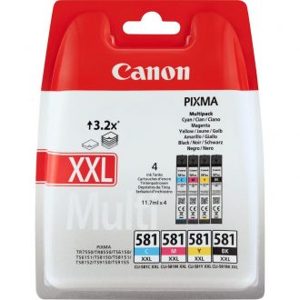Canon Original Druckerpatronen CLI-581 XXL Multipack schwarz, cyan, magenta, gelb 11,7ml (1998C005)