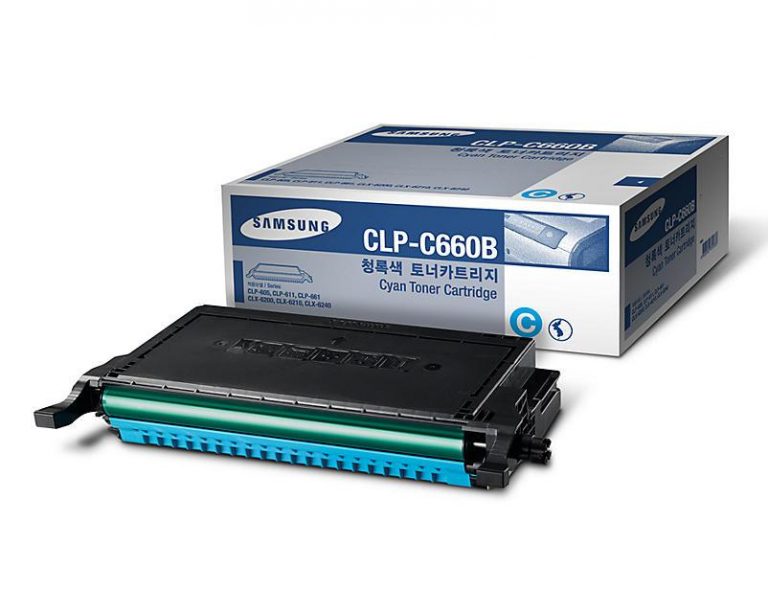 Samsung Original CLP-C660B Toner cyan 5.000 Seiten (CLP-C660 B/ELS) für CLP-610N, 660N/ND, CLX-6200ND, 6210FX, 6240FX