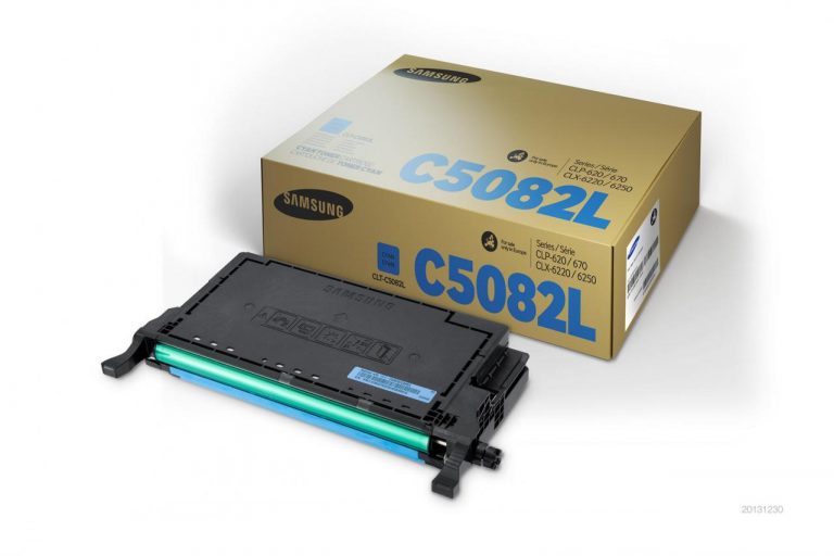 Samsung Original CLT-C5082L Toner cyan 4.000 Seiten (CLT-C50 82L/ELS) für CLP-620ND, 670N/ND, CLX-6220FX, 6250FX