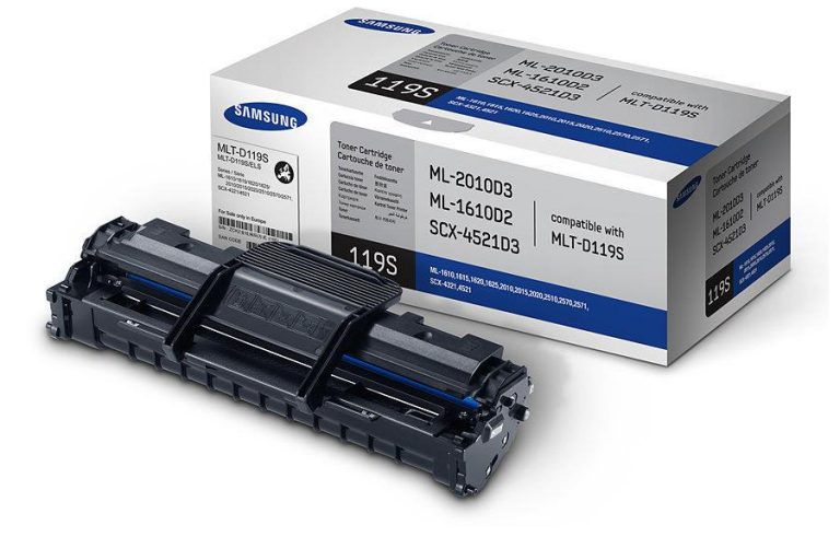 Samsung Original MLT-D119S Toner schwarz 2.000 Seiten (MLT-D119S/ELS) für ML-1610/R, 1615, 1620, 1625/R, 2010/P/PR/R