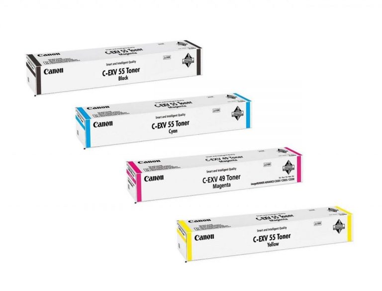 Canon Original Toner C-EXV55 4er-Set schwarz, cyan, magenta, gelb (OP2182C002)