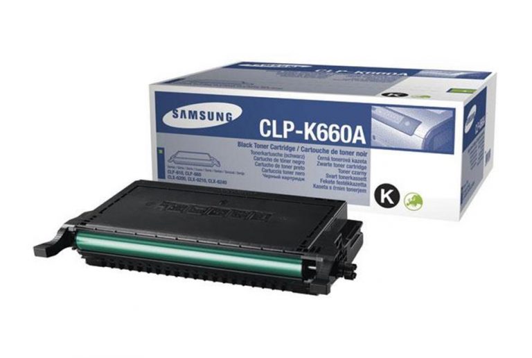 Samsung Original CLP-K660A Toner schwarz 2.500 Seiten (CLP-K660A/ELS) für CLP-610ND, 660N/ND, CLX-6200ND, 6210FX, 6240FX