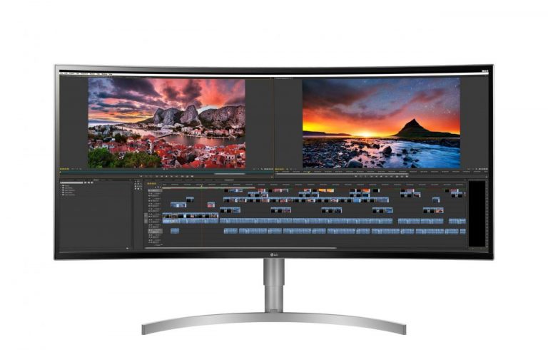 LG Monitor 38WK95C-W LED-Display 95,25 cm (37,5") Curved Desgin schwarz/silber/weiß