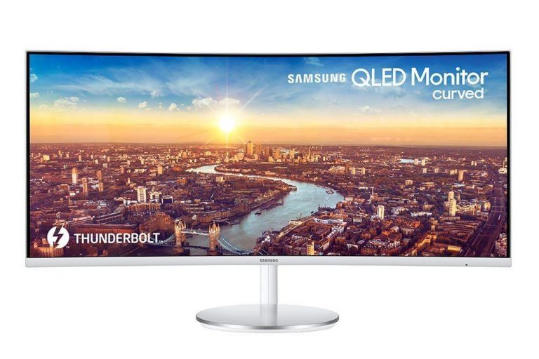 Samsung Curved Monitor C34J791WTU QLED-Display (34") weiß