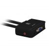 LevelOne KVM-0223 2-Port USB VGA Cable KVM Switch, audio support