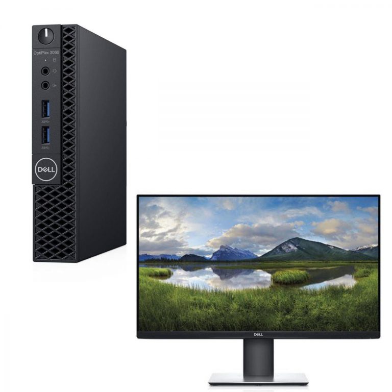 Dell OptiPlex 3060 Micro Form Factor + Dell P2719HC Monitor 68,6cm (27 Zoll) mit USB-C