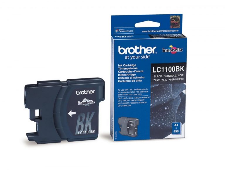 Brother Original LC1100BK Druckerpatrone schwarz 450 Seiten 9,5ml (LC1100BK)
