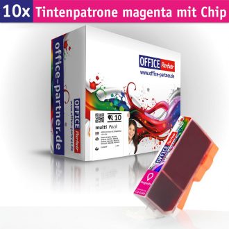 OFFICE-Partner Premium Tinte alternativ zu Canon PGI-525 M -10er Set (magenta)