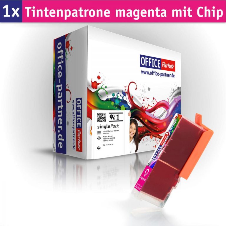 OFFICE-Partner Premium Tinte alternativ zu Canon CLI-551XL M - magenta