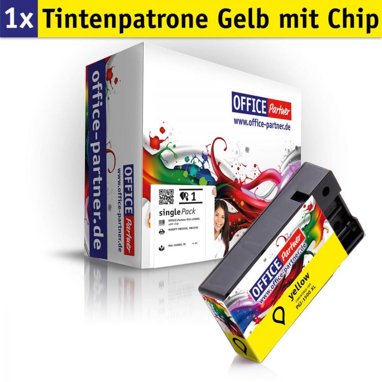 OFFICE-Partner Premium Tinte alternativ zu Canon PGI-1500XL Y - gelb