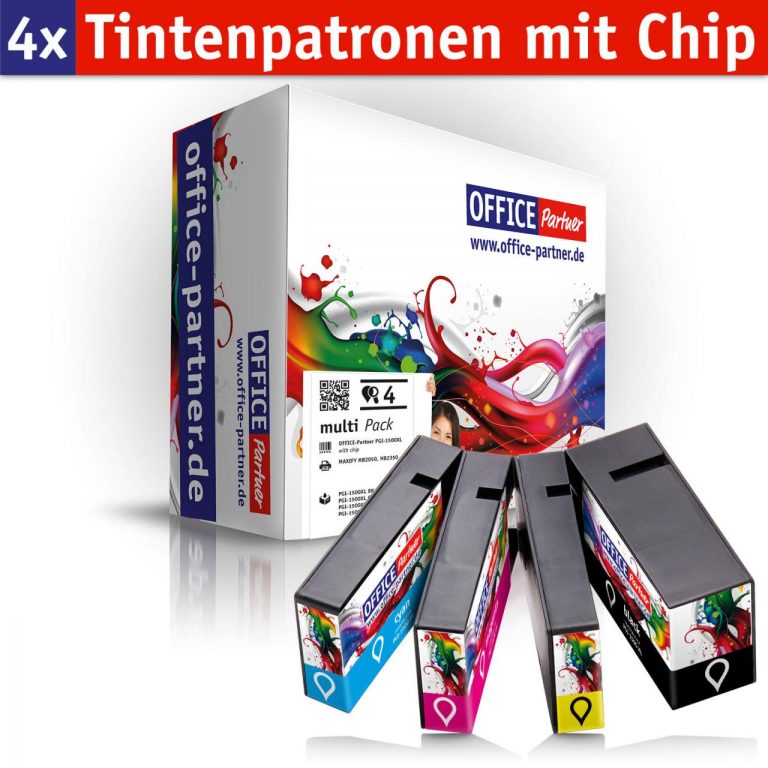 OFFICE-Partner Premium Tinte alternativ zu Canon PGI-1500XL-4er Set