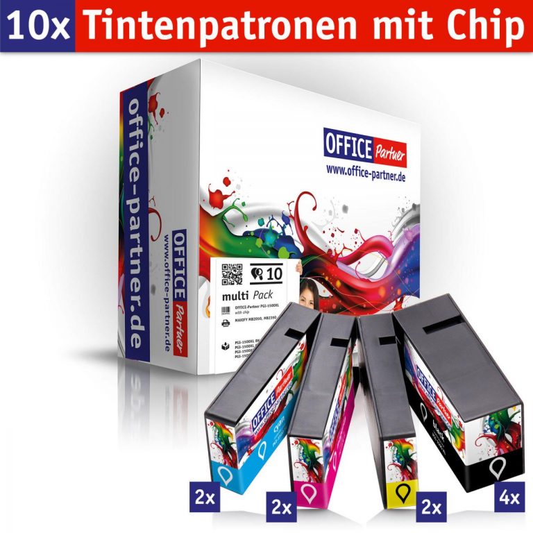 OFFICE-Partner Premium Tinte alternativ zu Canon PGI-1500XL-10er Set
