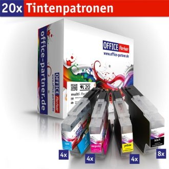 OFFICE-Partner Premium Tinte alternativ zu Brother LC1240 - 20er Set