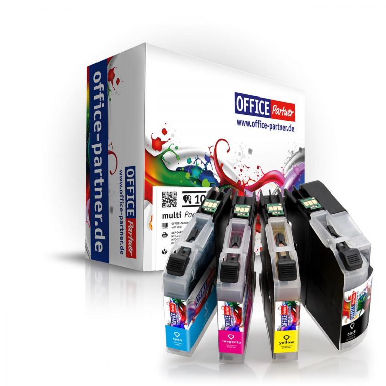 OFFICE-Partner Premium Tinte alternativ zu Brother LC225XL / LC227XL - 10er Set