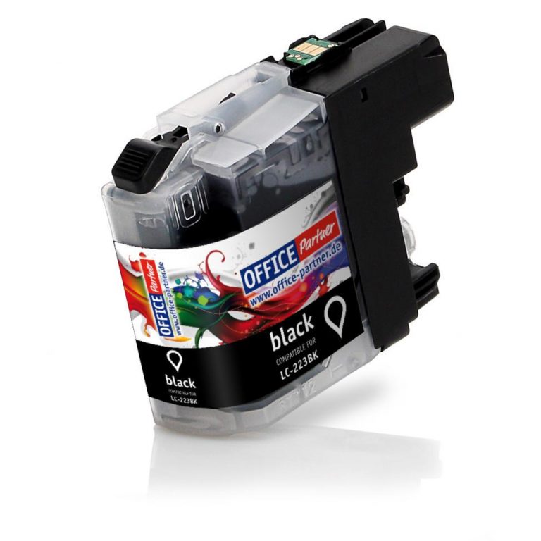 OFFICE-Partner Premium Tinte alternativ zu Brother LC223 BK - schwarz