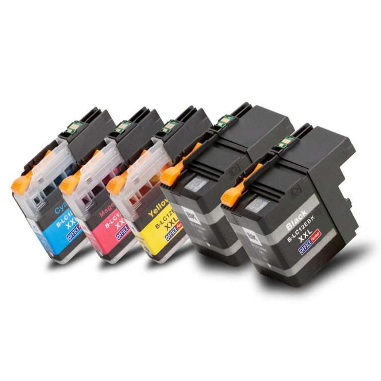 OFFICE-Partner Premium Tinte alternativ zu Brother LC12E - 5er Set