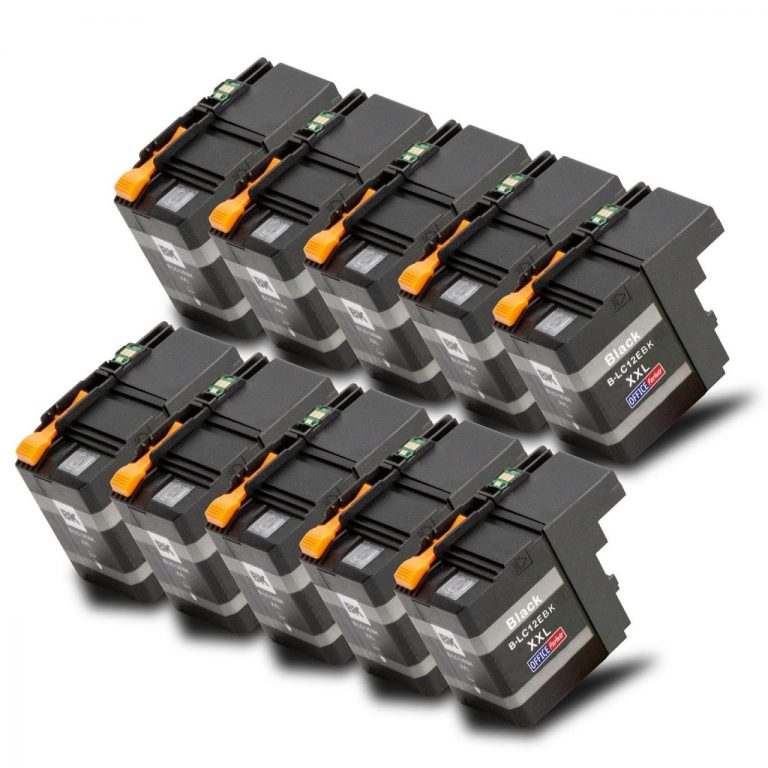 OFFICE-Partner Premium Tinte alternativ zu Brother LC12E BK - 10er Set (schwarz)