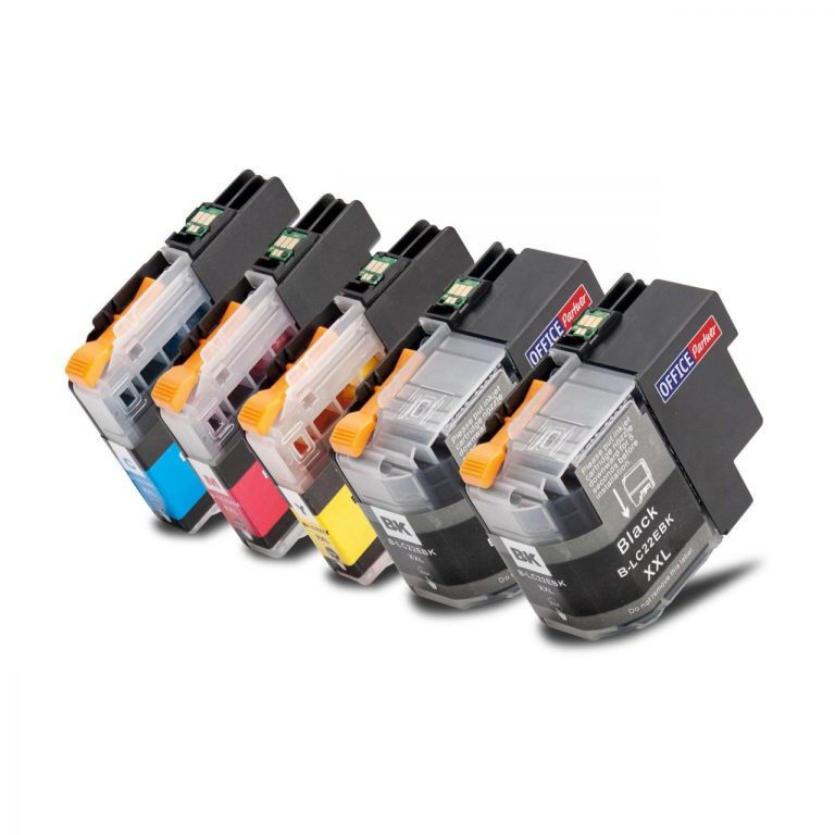 OFFICE-Partner Premium Tinte alternativ zu Brother LC22E XL - 5er Set