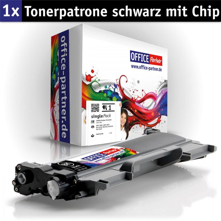 OFFICE-Partner Premium Toner alternativ zu Brother TN2210 BK - schwarz