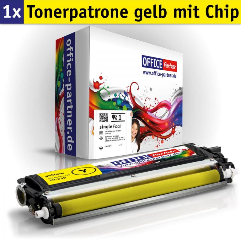 OFFICE-Partner Premium Toner alternativ zu Brother TN230 Y - gelb