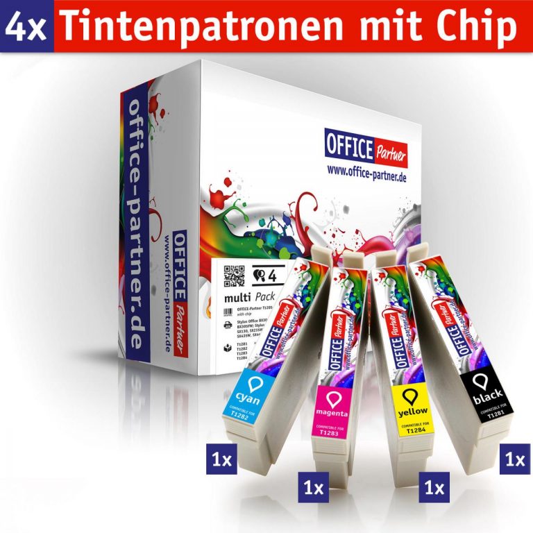 OFFICE-Partner Premium Tinte alternativ zu Epson T1285 - 4er Set