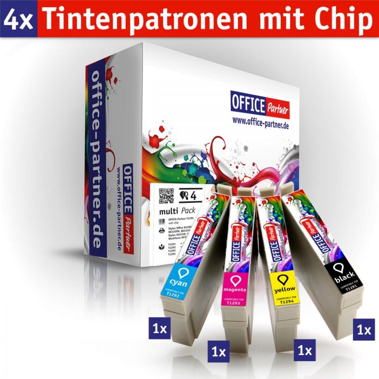 OFFICE-Partner Premium Tinte alternativ zu Epson T1295 - 4er Set