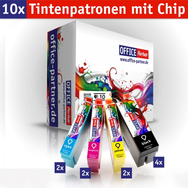 OFFICE-Partner Premium Tinte alternativ zu Epson T1305 XL - 10er Set