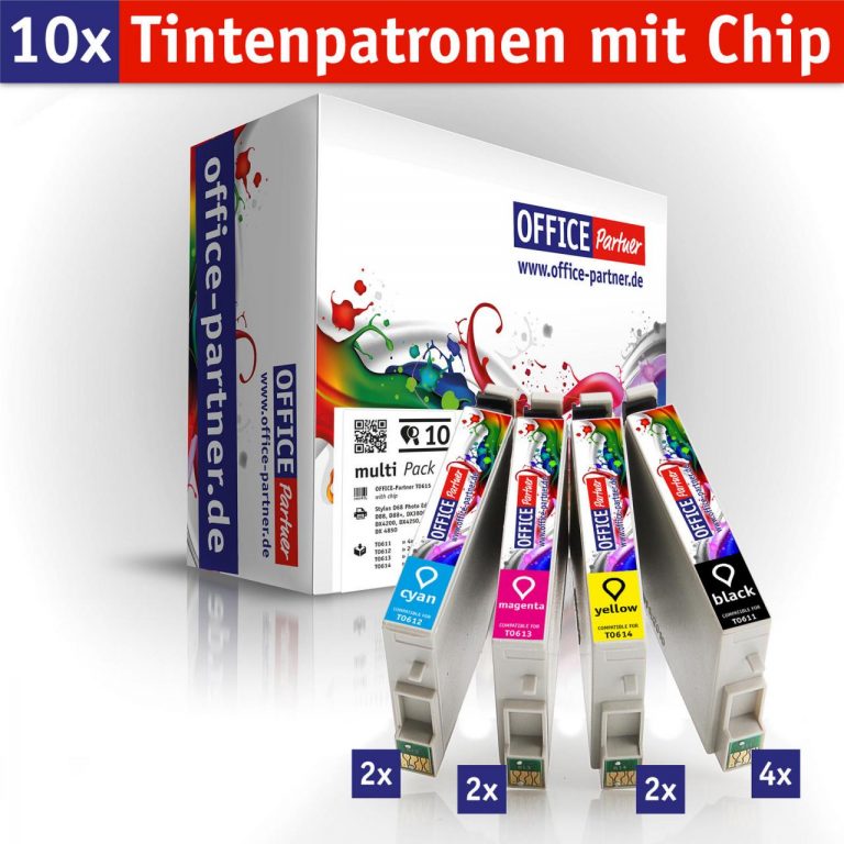 OFFICE-Partner Premium Tinte alternativ zu Epson T0615 - 10er Set
