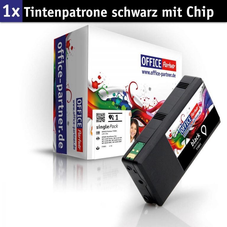OFFICE-Partner Premium Tinte alternativ zu Epson T7891 BK - schwarz