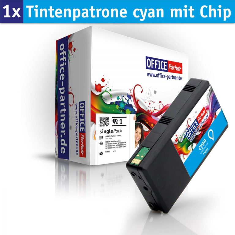 OFFICE-Partner Premium Tinte alternativ zu Epson T7892 C - cyan