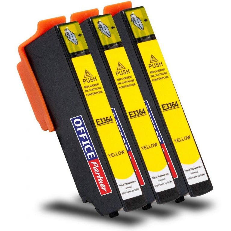 OFFICE-Partner Premium Tinte alternativ zu Epson T3364 / 33XL Y - 3er Set (gelb)