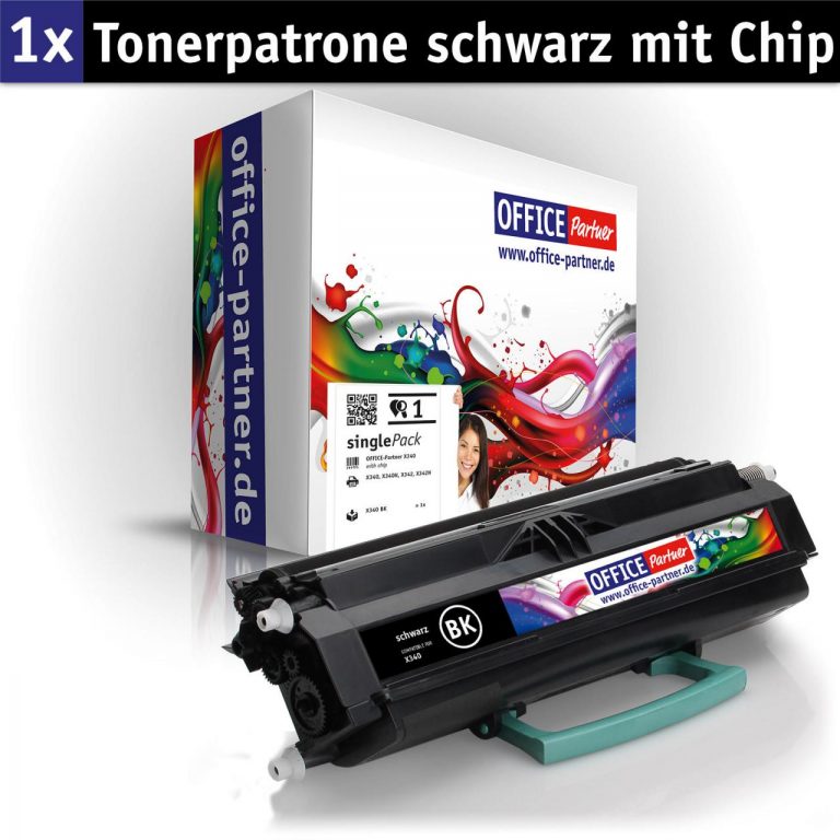 OFFICE-Partner Premium Toner alternativ zu Lexmark X340 BK - schwarz