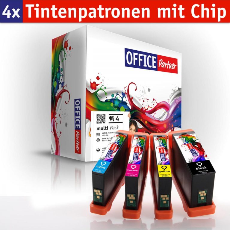 OFFICE-Partner Premium Tinte alternativ zu Lexmark Nr. 100XL - 4er Set