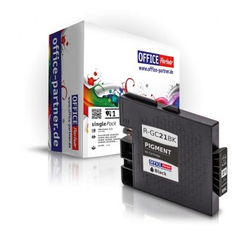 OFFICE-Partner Premium Tinte alternativ zu Ricoh GC21 BK - schwarz